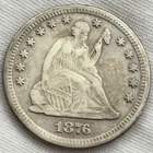 1876-CC Seated Liberty Quarter 1/4 Dollar CARSON CITY 25c 90% Silver US Coin