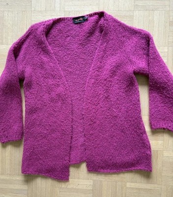 Kuschelig-warme Strickjacke in Pink aus Wolle und Alpaka, Miss Goodlife, Gr. S