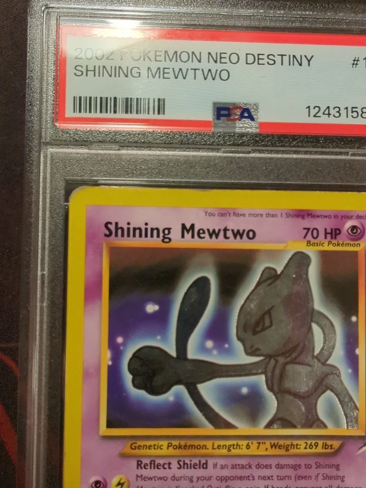 Pokemon Card Shining Mewtwo 109/105 Neo Destiny 2002 PSA 1 - Imagem 2 de 4