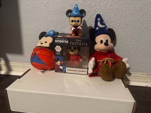 Sorcerer Mickey Fantasia Bundle: Funko Pop, Squishmallows, Disney Plush, HbR