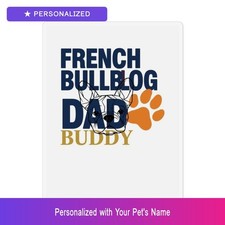 Custom French Bulldog Frenchie Magnet Personalized Pet Name Refrigerator Fridge