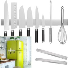 2 PCS Knife Magnetic Strip no Drilling (Refrirator Applicable), 17 inch