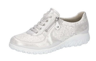 Waldläufer Halbschuh Havy Soft Weiß Schnürschuh Sneaker Einlage Reißverschluss