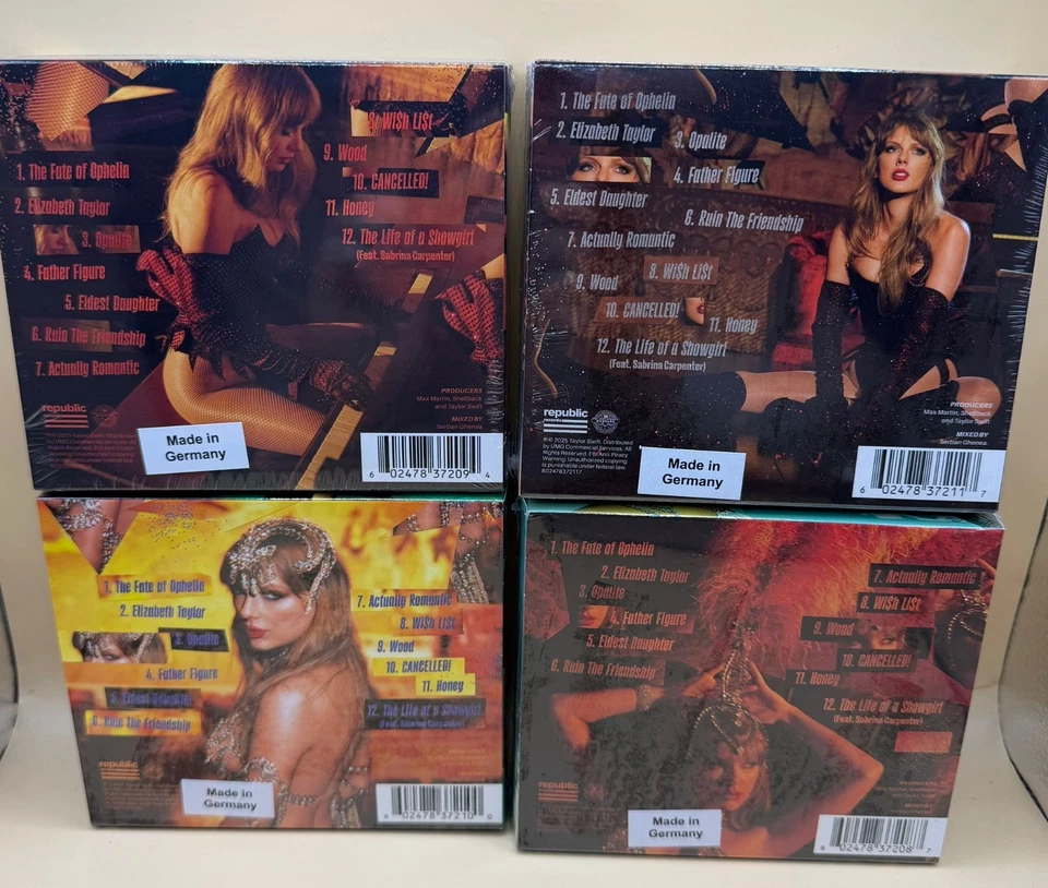 Taylor Swift the Life of a Showgirl Deluxe CD Limited Edition 4 CD Bundle OVP - Bild 2 von 2