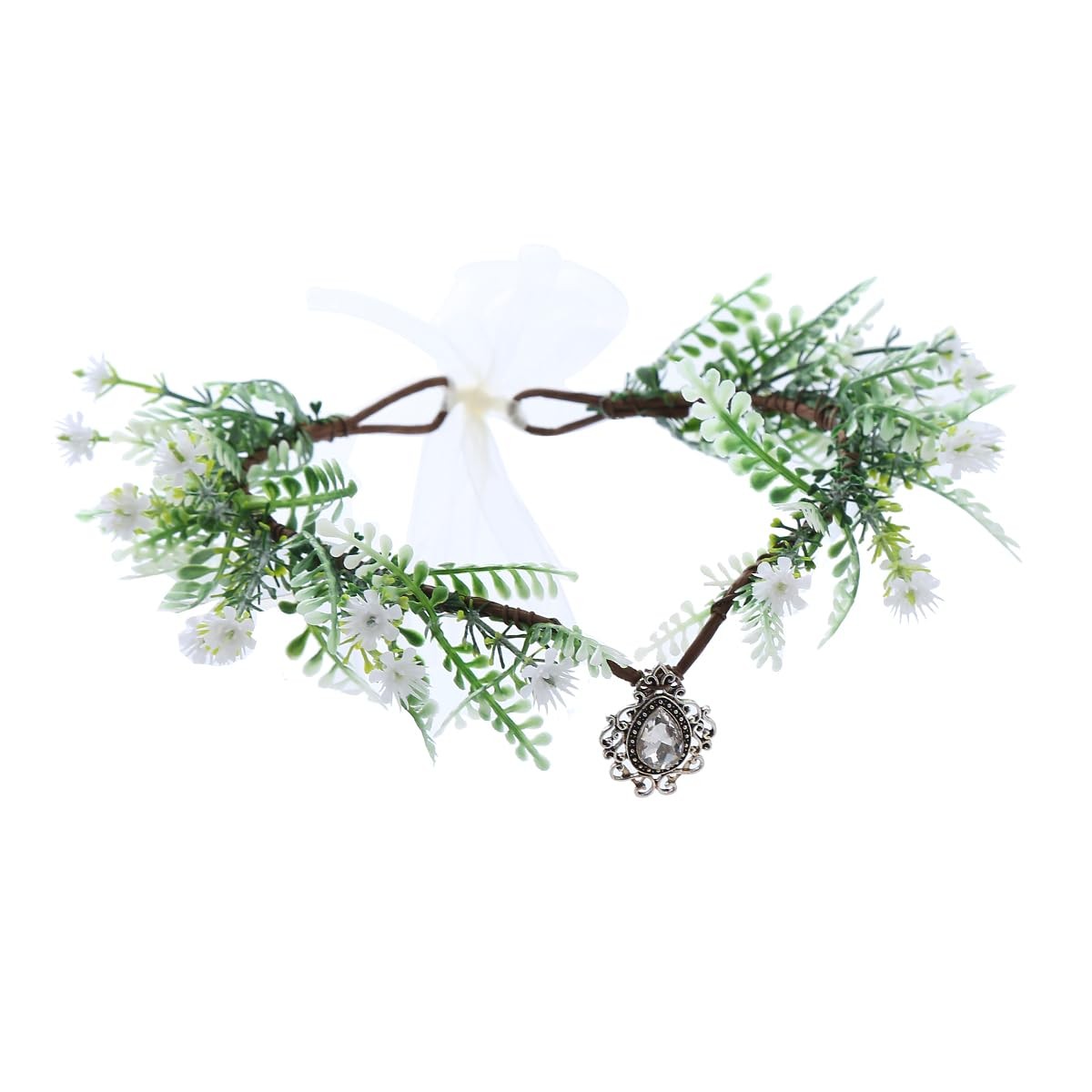 Woodland Flower Crown Forest Fairy Headpiece Elf Headband Elven Leaf Tiara fo...