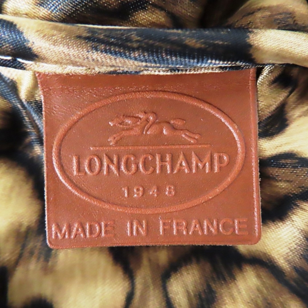 T08 LONGCHAMP Python Embossed Leather Handbag Cha… - image 8