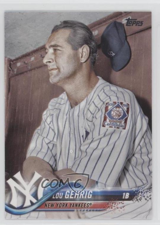 2018 Topps Update Legend Variation SP Legend Variation Lou Gehrig #US200 HOF sl3