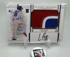 2017 National Treasures - Rookie Materials Signatures Ian Happ #193 Gold /49 RPA