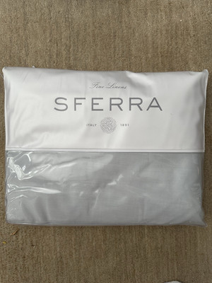 SFERRA Modelli Queen Duvet Cover. Aquamarine Color. New In Original Packaging.