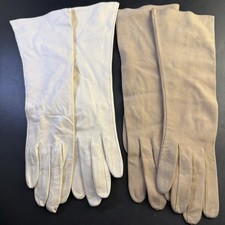 Vtg Kislav Brown Leather Gloves Size 6 1/4 Made In France  Neiman 6 1/2 2 LT2