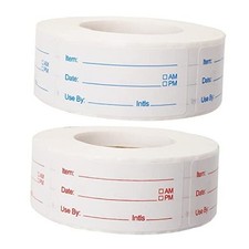 2 Rolls Pieces Removable Food Labels, 1 x 2 Inch Date Stickers for 1000