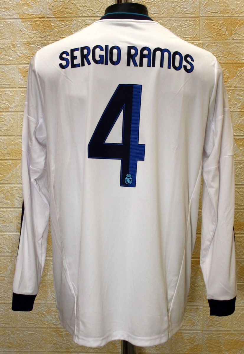 Real Madrid 2012-2013 home long sleeve jersey shirt Sergio Ramos