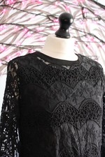 Crochet Coat & Shift Dress by Blue Vanilla Whimsygoth Dark Fairycore size 12/14