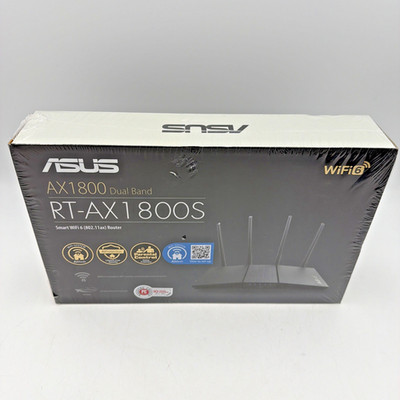 ASUS RT-AX1800S AX1800 Dual-Band WiFi 6 Router MU-MIMO Futureproof NEW SEALED!