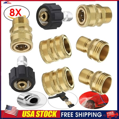 #ad 8× Pressure Washer Adapter Kit Quick Disconnect Kit M22 Swivel to 3 8#x27;#x27; Connect $20.00