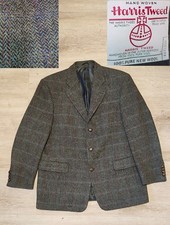 Sakko Harris Tweed 54 XL braun blau Jackett Jacke Wolle