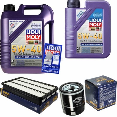 INSPEKTIONSKIT FILTER LIQUI MOLY ÖL 6L 5W-40 für Toyota Carina E Station Wagon