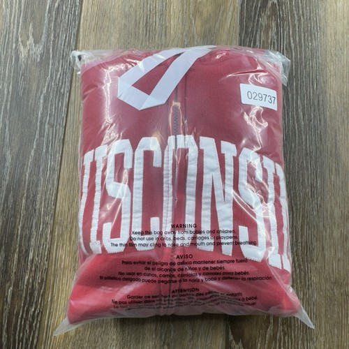 Vintage Wisconsin Badgers Sweatshirt Mens XXL Red Spellout Team Zip Up Sweater K - Picture 11 of 11