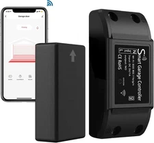 AGSHOME Smart Garage Door Opener Remote (2nd Gen), Universal Wi-Fi black 