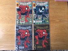 Spider-Man #1 1990 McFarlane - Purple Webs, Silver, Gold Covers + #13 Black Suit