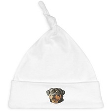 'Rottweiler Dog Portrait' Baby Beanie Hat BH00034753 