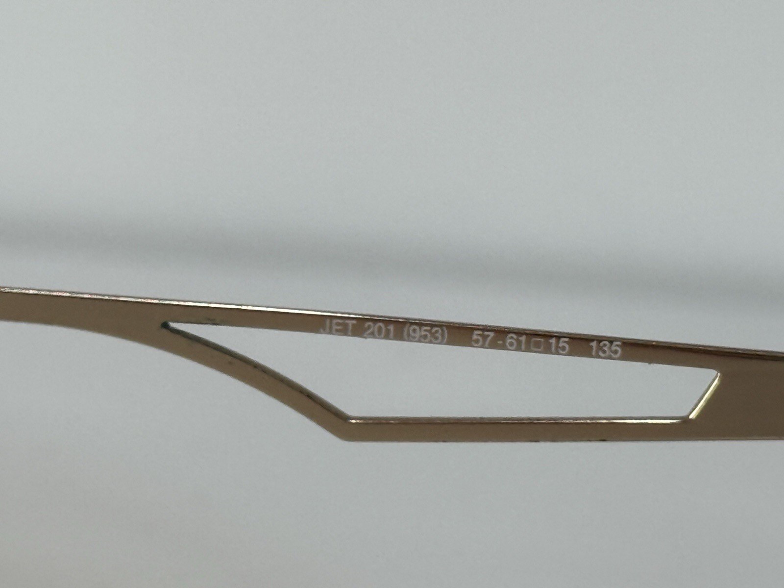 Vintage NEOSTYLE Jet 201 (953) Half Tim Gold Eyeglass Frame GERMANY 57-61-15-135