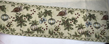 Winter Holiday Christmas Table Runner 14  x88  Cream Ornaments Candy Cane Holly
