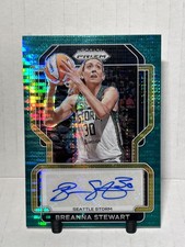 Breanna Stewart 2022 WNBA Prizm Green Pulsar Autograph /25 Color Match