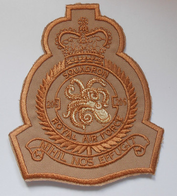 206 Squadron RAF Squadron / Wappen Stoff Patch Desert Wear