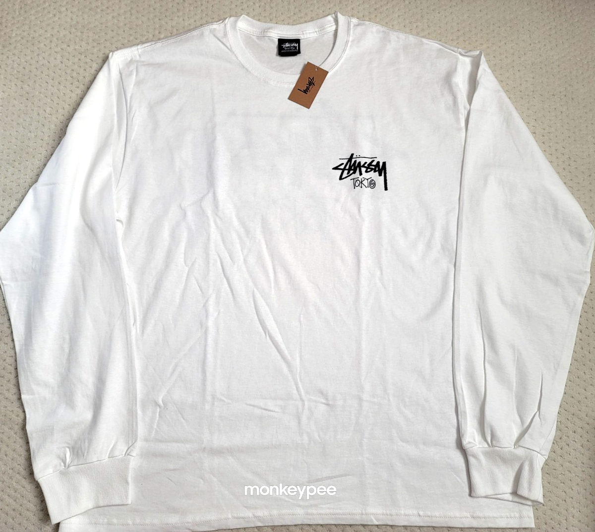 NWT STUSSY TOKYO Japan Chapter Tee Limited WHITE LONG SLEEVE T