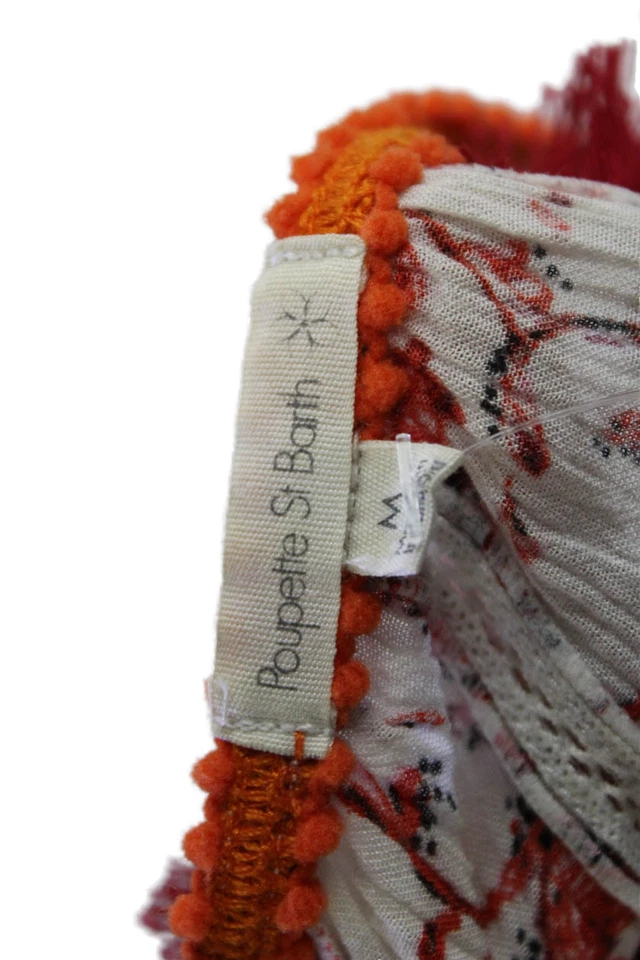 Poupette St. Barth Womens Floral Romper White Size M - Image 4 of 4