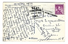 1964 Canada - Kingston, Ont. POCON Cancel - Incoming US Postcard - Aux. Markings