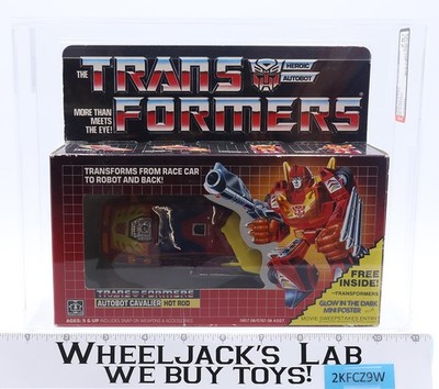 Hot Rod W/ Poster AFA GRADED 75+ 75/85/90 G1 Transformers Hasbro Sealed