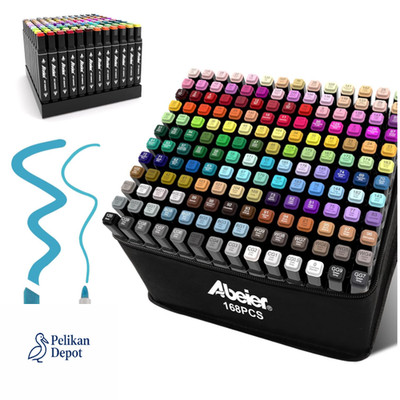 Alkoholmarker Twin Tip Farben Set 168 Farben Textmarker Farben Marker Set