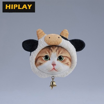 HIPLAY JXK Cute Cat in Milk Cow Hat Magnet Static Expertly Animal Figurine