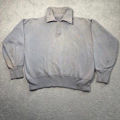 vintage 50s スウェット 1950s Quarter Zip Sweatshirt Light Gray Falcon Zipper True Vintage