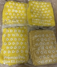 4 Pairs Slipper Hospital Socks XXL Premier Pro Non Slip Skid Yellow