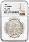 1888 S $1 Morgan Silver Dollar NGC AU Details Cleaned Key Date Coin