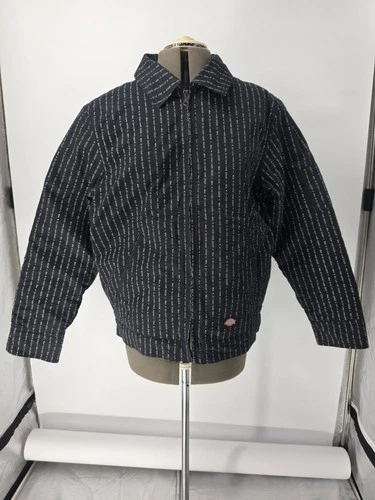 END X Dickies Men's Insulated Lined Black Pinstriped Eisenhower Jacket M Collab video thumbnail