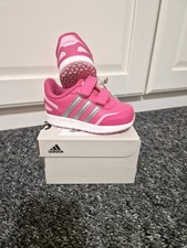 Neue Klettverschluss Sneaker Schuhe Von Adidas Pink Größe 20