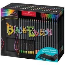 FABER CASTELL Farbstifte Black Edition 72 Farben + Stifterolle GRATIS
