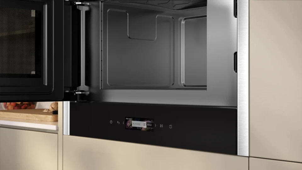 NEFF Einbau Mikrowelle NL4WR21N1 900W 21l Edelstahl TFT Touch Schwarz - Bild 3 von 4