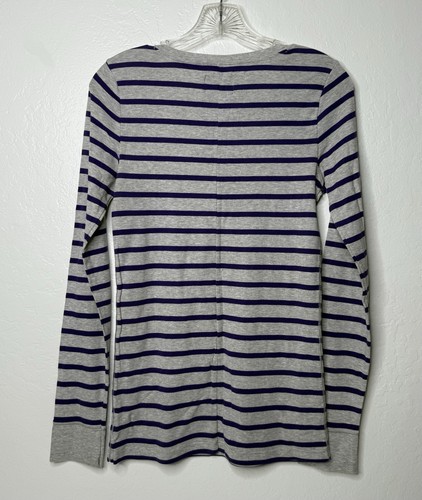 American Eagle Outfitters Top Long Sleeve Womens Size L Fitted Striped Y2K 2009 - Picture 2 of 12