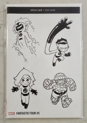 Fantastic Four #5 Rare 1 Per Store Skottie Young Sketch Variant 2019 See Photos 