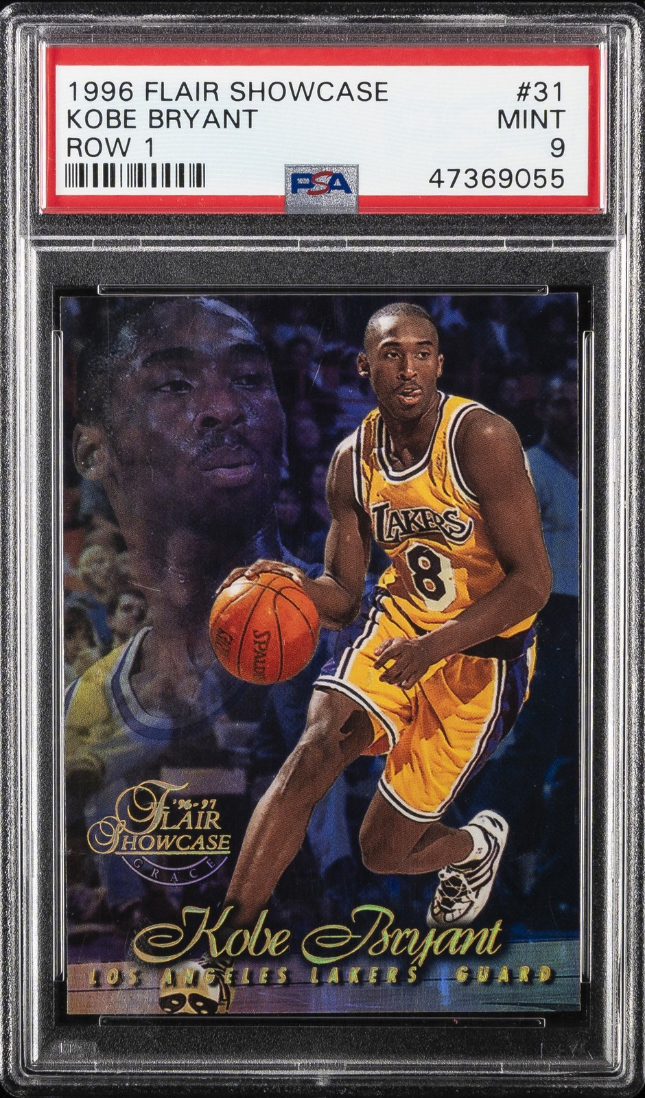 1996 FLAIR SC ROW 1 #31 KOBE BRYANT ROOKIE RC PSA 9