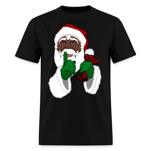African American Santa Claus Christmas Men's T-Shirt