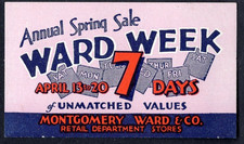 Cenerentola - Timbro Poster - Montgomery Ward & Co. USA - 45x75mm