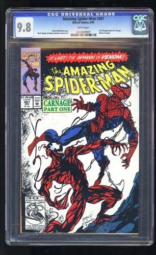 1992 Amazing Spider-Man 361 CGC 9.8 COPPER MODERN AGE 1ST APP OF CARNAGE NICE KE