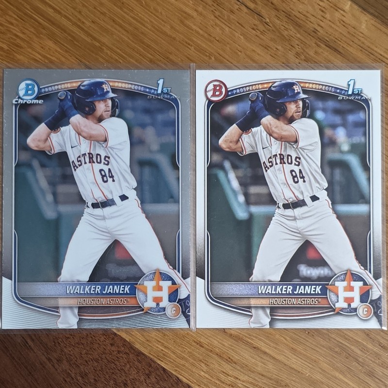 2025 Bowman - Walker Janek 1st Bowman Chrome #BCP-15 (RC) + 1st Paper (RC) 🔥