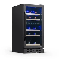 Newair Freestanding 28 Bottle Dual Zone Compressor Wine Fridge - NWC029BS00